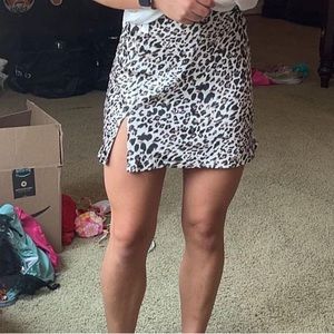 princess polly leopard skirt
